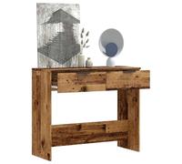 SKTQYQO Table console en bois ancien 90 x 36 x 75 cm avec tiroirs, aggloméré stable pour salon chambre à coucher, meuble d'entrée avec grand espace de rangement, durable