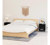 SKTQYQO Table de chevet moderne 2 pièces noir acier verre trempé 40 x 30 x 54,5 cm avec tiroir et guides à balles, meuble nuit pour chambre à coucher, design contemporain et structure robuste,