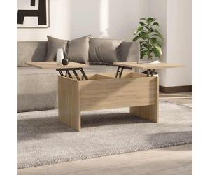 SKTQYQO Table de salon moderne avec plateau élévable en bois multicouche chêne Sonoma, grand espace de rangement rétractable, design fonctionnel pour salon,