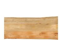 SKTQYQO Table en bois massif mangue 140 x 60 x 3,8 cm avec bords vivants rustiques, surface lisse facile à nettoyer, pour renouveler les tables à la maison ou dans des contextes commerciaux, solides