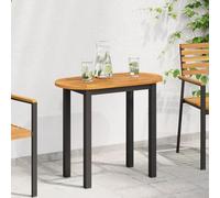 SKTQYQO Table ovale en bois massif d'Acacia 80 x 40 x 2 cm pour intérieur et extérieur, design moderne et construction robuste, finition naturelle huilée pour un entretien facile