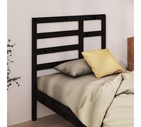 SKTQYQO Tête de lit en bois massif de pin 81 x 4 x 104 cm de couleur noire, design moderne pour décoration de chambre à coucher, tête de lit sans structure solide et durable