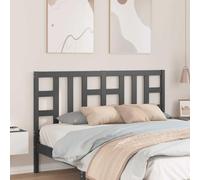 SKTQYQO Tête de lit grise en bois massif, 146 x 4 x 100 cm, design moderne pour décoration de chambre à coucher, tête de lit indépendante pour compléter la structure solide