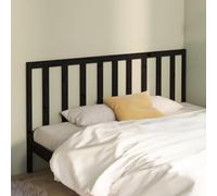 SKTQYQO Tête de lit noire en bois massif de pin 206 x 4 x 100 cm, design moderne pour chambre à coucher, support arrière confortable, tête de lit en bois solide, facile