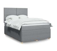 SKTQYQO Tour de lit à ressorts avec matelas gris clair, lit multifonction, structure de lit polyvalent, convient pour les hôtels et les studios, 140 x 190 cm