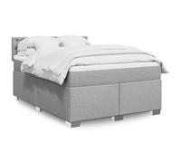 SKTQYQO Tour de lit à ressorts avec matelas gris clair lit multifonction structure de lit pour chambres à coucher, convient pour les hôtels et les studios 140 x 190 cm Tissu