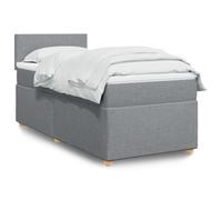SKTQYQO Tour de lit à ressorts avec matelas gris clair lit multifonctionnel structure de lit d'hôtel adapté pour l'hôtel et les études 80 x 200 cm Tissu