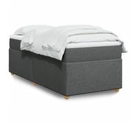 SKTQYQO Tour de lit à ressorts avec matelas gris foncé Lit multifonctionnel pour hôtel et études 80 x 200 cm Tissu