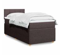 SKTQYQO Tour de lit à ressorts avec matelas marron foncé lit multifonction structure de lit d'hôtel adapté pour hôtel et études 80 x 200 cm Tissu