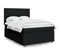 SKTQYQO Tour de lit à ressorts avec matelas noir, structure de lit d'hôtel, lit multifonction adapté pour hôtel et studios 160 x 200 cm en tissu