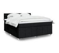 SKTQYQO Tour de lit à ressorts avec matelas noir, structure de lit polyvalente, structure de lit pour chambres, convient pour les hôtels et les studios 180 x 200 cm en tissu