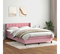 SKTQYQO Tour de lit à ressorts avec matelas rose, lit multifonction, lit multifonctionnel adapté pour hôtels et studios 140 x 210 cm en velours