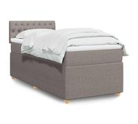 SKTQYQO Tour de lit à ressorts avec matelas taupe et lit multifonction, structure de lit pour chambres, convient pour les hôtels et les studios 90 x 190 cm en tissu