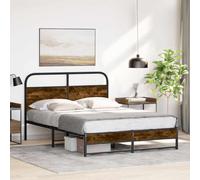 SKTQYQO Tour de lit sans matelas chêne, fumée, lit multifonctionnel pour hôtel et études, 120 x 190 cm en aggloméré