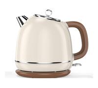SKUBIS Bouilloire électrique Domestique Double Couche Anti-brûlure de 1,8 L, Doublure en Acier Inoxydable 304, Mise Hors Tension Automatique, Protection par fusible Haute température,Beige