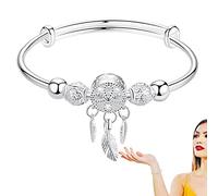 SKUDA Bracelets attrape-rêves,Bracelet plumes gland attrape-rêves | Bracelet Poli Ajustable Pour Femme Fille Ado Maman