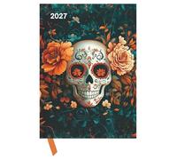 Skull 2027: Buchkalender 16x22 cm - Wochenplaner mit Magnetverschluss, Leseband, internationalen Feiertagen & Orga- und Noitzteil für Design- & Liefestylefans