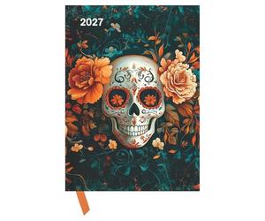Skull 2027: Buchkalender 16x22 cm - Wochenplaner mit Magnetverschluss, Leseband, internationalen Feiertagen & Orga- und Noitzteil für Design- & Liefestylefans