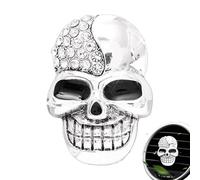 Skull Air Shower Car Diffuseur de voiture Clip de ventilation, Air Outlet Skull Head Clip Parfum Diffuser | Créateur de décoration de voiture d'ornements d'intérieur de voiture pour Halloween