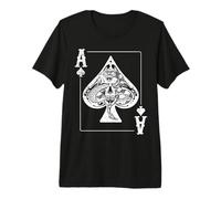 Skull and Snake Pik-As Poker Night Rocker Cadeau T-Shirt Haut de Gamme
