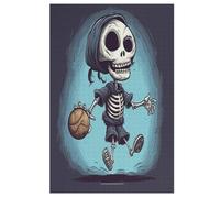 Skull Basketball Puzzles en Bois 1000 Pièces Adultes, Poster Jigsaw Puzzle, Design Unique Jouet ÉduChatif pour Adolescents Et Enfants （78×53cm）