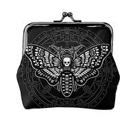 Skull Butterfly Change Purse Coin Purse Kiss Lock Wallet for Womens Wallet Card Holder Buckle Purse Cute Small PU Leather Pocket Wallet for Women Ladies Clutch Purse Elephant in The Jungle
