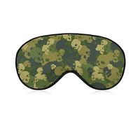 Skull Camo Sleep Mask Soft Blindfold Portable Eye Mask avec sangle réglable pour hommes femmes