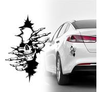 Skull Car Sticker, 2 Pcs Large Skull Car Stickers, 32 X 22 Cm Horror Car Sticker 3d Skull Horror Stickers Sticker Halloween Car Decoration