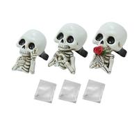 Skull Car Vent Clips, Resin Skeleton Air Fresheners, Aesthetic Appeal, Long-Lasting Fragrance Diffuser, Spooky Halloween Accessory for Car, Truck, RV, Van, Home, Workplace, Travel Interior