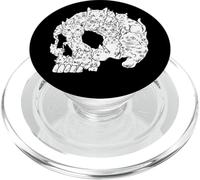 Skull Cat Skeleton Kittens Halloween Punk Emo Gift Goth Cat PopSockets PopGrip pour MagSafe
