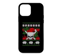 Skull Chef Culinary Gangster Ugly Christmas Santa Hat Xmas Coque pour iPhone 12 Mini