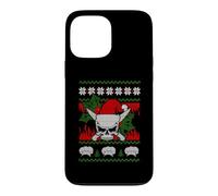 Skull Chef Culinary Gangster Ugly Christmas Santa Hat Xmas Coque pour iPhone 13 Pro Max