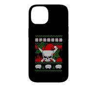 Skull Chef Culinary Gangster Ugly Christmas Santa Hat Xmas Coque pour iPhone 14