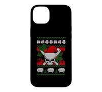 Skull Chef Culinary Gangster Ugly Christmas Santa Hat Xmas Coque pour iPhone 14 Plus