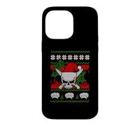Skull Chef Culinary Gangster Ugly Christmas Santa Hat Xmas Coque pour iPhone 14 Pro Max