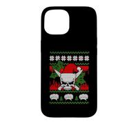 Skull Chef Culinary Gangster Ugly Christmas Santa Hat Xmas Coque pour iPhone 15