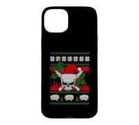 Skull Chef Culinary Gangster Ugly Christmas Santa Hat Xmas Coque pour iPhone 15 Plus