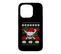Skull Chef Culinary Gangster Ugly Christmas Santa Hat Xmas Coque pour iPhone 15 Pro