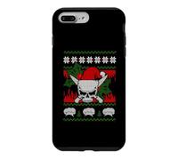 Skull Chef Culinary Gangster Ugly Christmas Santa Hat Xmas Coque pour iPhone 7 Plus/8 Plus