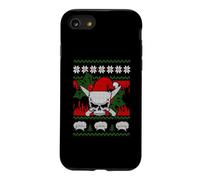 Skull Chef Culinary Gangster Ugly Christmas Santa Hat Xmas Coque pour iPhone SE (2020) / 7/8