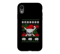 Skull Chef Culinary Gangster Ugly Christmas Santa Hat Xmas Coque pour iPhone XR