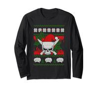 Skull Chef Culinary Gangster Ugly Christmas Santa Hat Xmas Manche Longue