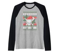 Skull Chef Culinary Gangster Ugly Christmas Santa Hat Xmas Manche Raglan