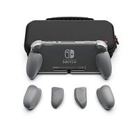 Skull & Co. Ensemble GripCase Lite : Un Étui de Protection Confortable avec des Poignées Interchangeables [pour s'adapter à Toutes Les Tailles de Mains] pour la Nintendo Switch Lite - Gris