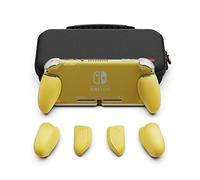Skull & Co. Ensemble GripCase Lite : Un Étui de Protection Confortable avec des Poignées Interchangeables [pour s'adapter à Toutes Les Tailles de Mains] pour la Nintendo Switch Lite - Jaune néon