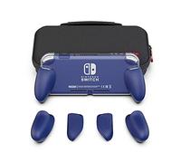 Skull & Co. Ensemble GripCase Lite : Un Étui de Protection Confortable avec des Poignées Interchangeables [pour s'adapter à Toutes Les Tailles de Mains] pour la Nintendo Switch Lite - Bleu
