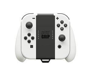 Skull & Co. JoyGrip for Nintendo Switch and Switch OLED Joy-Con Controller: Rechargeable Handheld Joystick Remote Control Holder with Interchangeable Grips - OLED White