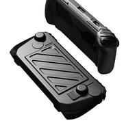 Skull & Co. Stand Grip GripCase Front Cover Bundle for ROG Ally X: Protective Case with Textured Grips Full Protection with Hardshell Front Cover Handheld Design- Smoky Black