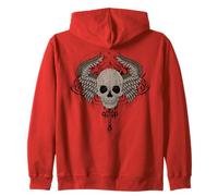Skull Cross Wings Goth Alt Grunge Halloween Gothic Emo Y2K Sweat à Capuche