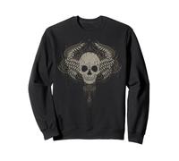 Skull Cross Wings Goth Alt Grunge Halloween Gothic Emo Y2K Sweatshirt